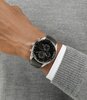 Montre BOSS BLACK GRAND PRIX 44 Homme 1514224 Analogue Cadran MINERAL Noir Bracelet Cuir Noir Etanchéité 5BAR