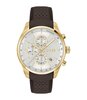 Montre BOSS BLACK GRAND PRIX 44 Homme 1514225 Analogue Cadran MINERAL Argenté Bracelet Cuir Brun Etanchéité 5BAR