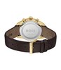 Montre BOSS BLACK GRAND PRIX 44 Homme 1514225 Analogue Cadran MINERAL Argenté Bracelet Cuir Brun Etanchéité 5BAR