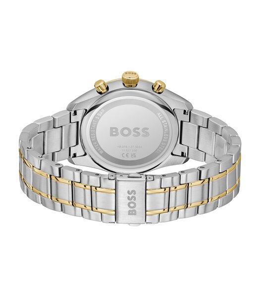 Montre BOSS BLACK GRAND PRIX 44 Homme 1514227 Analogue Cadran MINERAL Vert Bracelet Acier inoxydable Acier / or jaune Etanchéité 5BAR