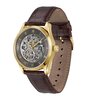 Montre BOSS BLACK PRINCIPLE SKELETON Homme 1514235 Analogue Cadran MINERAL Gris Bracelet Cuir Brun Etanchéité 5BAR