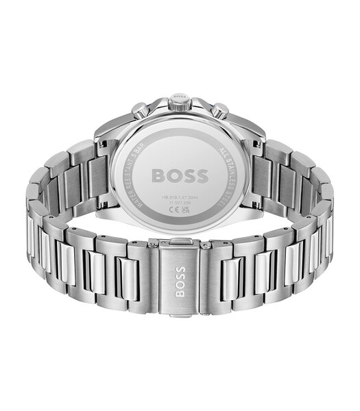 Montre BOSS BLACK STRIKE CHRONO Homme 1514240 Analogue Cadran MINERAL Bleu Bracelet Acier inoxydable Acier Etanchéité 5BAR