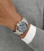 Montre BOSS BLACK STRIKE CHRONO Homme 1514240 Analogue Cadran MINERAL Bleu Bracelet Acier inoxydable Acier Etanchéité 5BAR