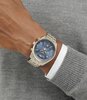 Montre BOSS BLACK SKYTRAVELLER Homme 1514247 Analogue Cadran MINERAL Bleu Bracelet Acier inoxydable Acier / or jaune Etanchéité 5BAR