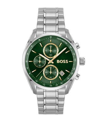 Montre BOSS BLACK GRAND PRIX 40 Homme 1514265 Analogue Cadran MINERAL Vert Bracelet Acier inoxydable Acier Etanchéité 5BAR