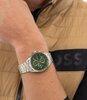Montre BOSS BLACK GRAND PRIX 44 Homme 1514266 Analogue Cadran MINERAL Vert Bracelet Acier inoxydable Acier Etanchéité 5BAR