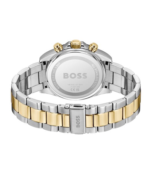 Montre BOSS BLACK HERO 2.0 Homme 1514269 Analogue Cadran MINERAL Noir Bracelet Acier inoxydable Acier / or jaune Etanchéité 5BAR