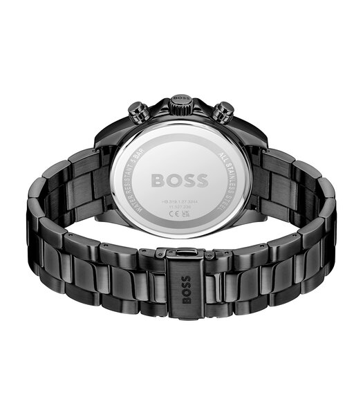Montre BOSS BLACK HERO 2.0 Homme 1514271 Analogue Cadran MINERAL Noir Bracelet Acier Noir Etanchéité 5BAR