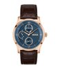 Montre BOSS BLACK PRINCIPLE MASTER Homme 1514273 Analogue Cadran MINERAL Bleu Bracelet Cuir Brun Etanchéité 5BAR