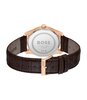 Montre BOSS BLACK PRINCIPLE MASTER Homme 1514273 Analogue Cadran MINERAL Bleu Bracelet Cuir Brun Etanchéité 5BAR
