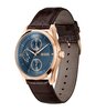 Montre BOSS BLACK PRINCIPLE MASTER Homme 1514273 Analogue Cadran MINERAL Bleu Bracelet Cuir Brun Etanchéité 5BAR
