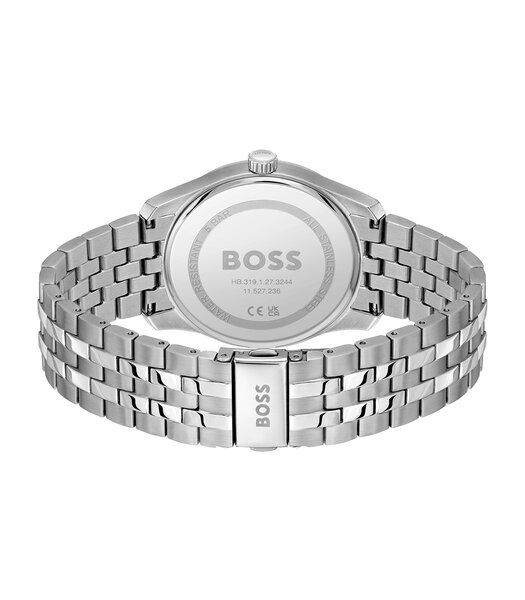 Montre BOSS BLACK PRINCIPLE MASTER Homme 1514274 Analogue Cadran MINERAL Noir Bracelet Acier inoxydable Acier Etanchéité 5BAR