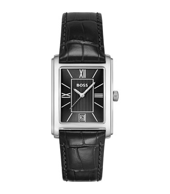 Montre BOSS BLACK PRINCIPLE DRESS Homme 1514277 Analogue Cadran MINERAL Noir Bracelet Cuir Noir Etanchéité 3BAR