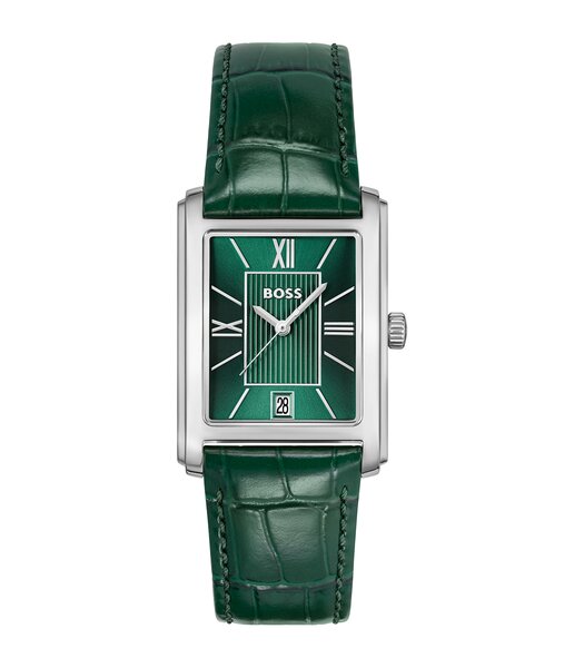 Montre BOSS BLACK PRINCIPLE DRESS Homme 1514278 Analogue Cadran MINERAL Vert Bracelet Cuir Vert Etanchéité 3BAR