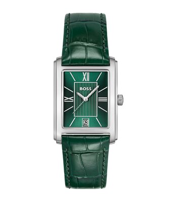 Montre BOSS BLACK PRINCIPLE DRESS Homme 1514278 Analogue Cadran MINERAL Vert Bracelet Cuir Vert Etanchéité 3BAR