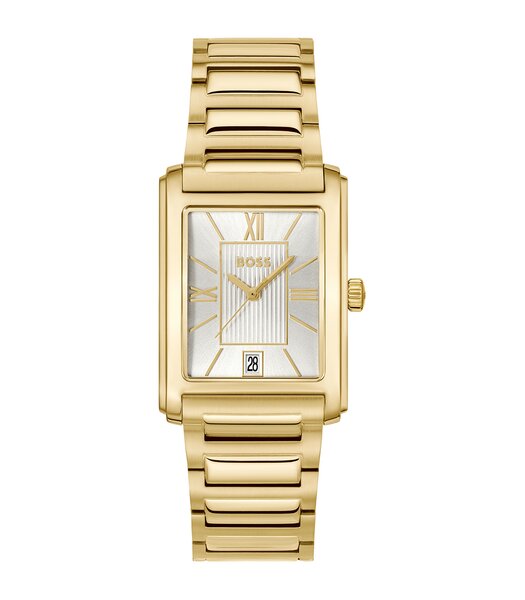 Montre BOSS BLACK PRINCIPLE DRESS Homme 1514280 Analogue Cadran MINERAL Argenté Bracelet Acier Or jaune Etanchéité 3BAR