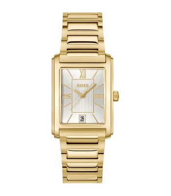 Montre BOSS BLACK PRINCIPLE DRESS Homme 1514280 Analogue Cadran MINERAL Argenté Bracelet Acier Or jaune Etanchéité 3BAR