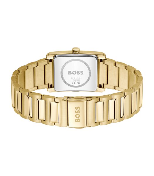 Montre BOSS BLACK PRINCIPLE DRESS Homme 1514280 Analogue Cadran MINERAL Argenté Bracelet Acier Or jaune Etanchéité 3BAR