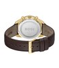 Montre BOSS BLACK TOURMASTER Homme 1514285 Analogue Cadran MINERAL Noir Bracelet Cuir Brun Etanchéité 5BAR