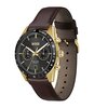 Montre BOSS BLACK TOURMASTER Homme 1514285 Analogue Cadran MINERAL Noir Bracelet Cuir Brun Etanchéité 5BAR