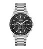 Montre BOSS BLACK STRIKER CHRONO - LE Homme 1514290 Analogue Cadran MINERAL Noir Bracelet Acier inoxydable Acier Etanchéité 5BAR