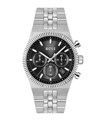 Montre BOSS BLACK CANDOR PRIME Homme 1514307 Analogue Cadran MINERAL Noir Bracelet Acier inoxydable Acier Etanchéité 5BAR