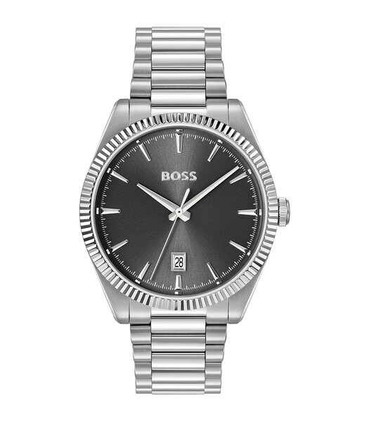 Montre BOSS BLACK CHESWICK Homme 1514310 Analogue Cadran MINERAL Gris Bracelet Acier inoxydable Acier Etanchéité 5BAR