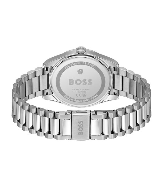 Montre BOSS BLACK CHESWICK Homme 1514310 Analogue Cadran MINERAL Gris Bracelet Acier inoxydable Acier Etanchéité 5BAR