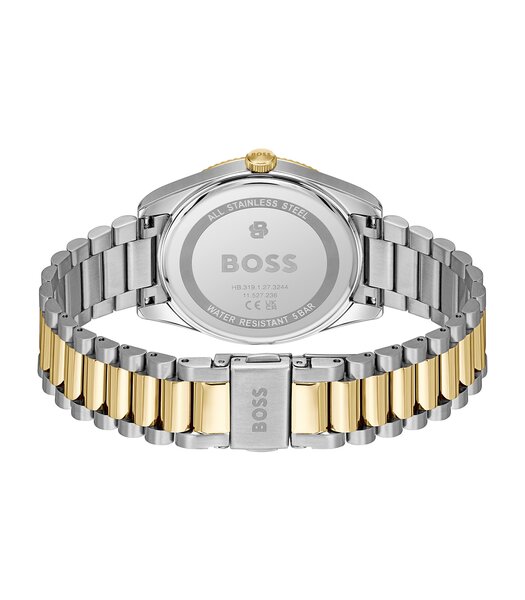 Montre BOSS BLACK CHESWICK Homme 1514311 Analogue Cadran MINERAL Bleu Bracelet Acier inoxydable Acier / or jaune Etanchéité 5BAR