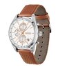 Montre BOSS BLACK GRAND PRIX 44 - LE Homme 1514313 Analogue Cadran MINERAL Blanc Bracelet Cuir Brun Etanchéité 5BAR