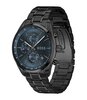 Montre BOSS BLACK GRAND PRIX 44 - LE Homme 1514314 Analogue Cadran MINERAL Bleu Bracelet Acier Noir Etanchéité 5BAR