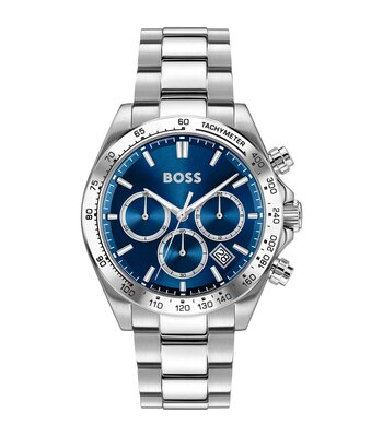 Montre BOSS BLACK HERO 2.0 Homme 1514315 Analogue Cadran MINERAL Bleu Bracelet Acier inoxydable Acier Etanchéité 5BAR