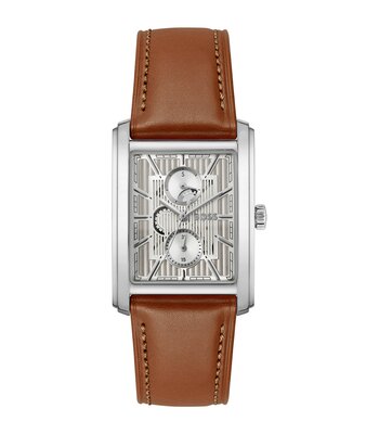 Montre BOSS BLACK PRINCIPLE DRESS MULTI Homme 1514316 Analogue Cadran MINERAL Argenté Bracelet Cuir Brun Etanchéité 3BAR