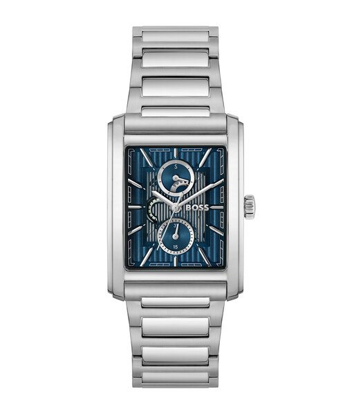Montre BOSS BLACK PRINCIPLE DRESS MULTI Homme 1514318 Analogue Cadran MINERAL Bleu Bracelet Acier inoxydable Acier Etanchéité 3BAR