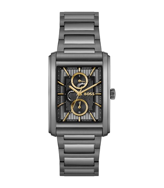 Montre BOSS BLACK PRINCIPLE DRESS MULTI Homme 1514319 Analogue Cadran MINERAL Gris Bracelet Acier Gris Etanchéité 3BAR