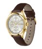 Montre BOSS BLACK STRATUS Homme 1514327 Analogue Cadran MINERAL Argenté Bracelet Cuir Brun Etanchéité 5BAR