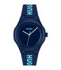 Montre HUGO LIT FOR HIM Homme 1530344 Analogue Cadran MINERAL Bleu Bracelet Silicone Bleu Clip / clasp Etanchéité 5BAR