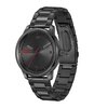 Montre HUGO STAMP Homme 1530365 Analogue Cadran MINERAL Noir Bracelet Acier Noir Etanchéité 3BAR