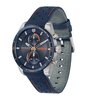 Montre HUGO FAST Homme 1530371 Analogue Cadran MINERAL Bleu Bracelet Cuir Bleu Etanchéité 5BAR
