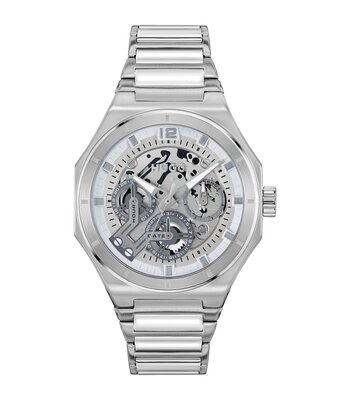 Montre HUGO GRAIL SKELETON Homme 1530377 Analogue Cadran MINERAL Argenté Bracelet Acier inoxydable Acier Etanchéité 5BAR