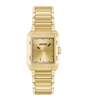 Montre HUGO THRIVE ANALOG Homme 1530381 Analogue Cadran MINERAL Or jaune Bracelet Acier Or jaune Etanchéité 5BAR
