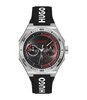 Montre HUGO GRAIL SPORT Homme 1530397 Analogue Cadran MINERAL Noir Bracelet Silicone Noir Etanchéité 5BAR