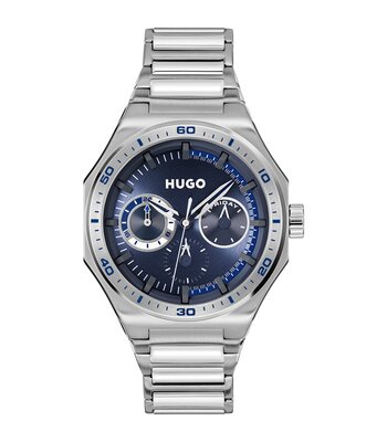 Montre HUGO GRAIL SPORT Homme 1530400 Analogue Cadran MINERAL Bleu Bracelet Acier inoxydable Acier Etanchéité 5BAR