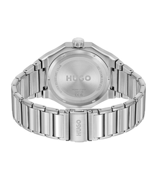 Montre HUGO GRAIL SPORT Homme 1530400 Analogue Cadran MINERAL Bleu Bracelet Acier inoxydable Acier Etanchéité 5BAR