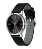 Montre HUGO SMOOTH Homme 1530417 Analogue Cadran MINERAL Noir Bracelet Cuir Noir Etanchéité 3BAR