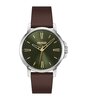 Montre HUGO SMOOTH Homme 1530418 Analogue Cadran MINERAL Vert Bracelet Cuir Brun Etanchéité 3BAR