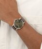 Montre HUGO SMOOTH Homme 1530418 Analogue Cadran MINERAL Vert Bracelet Cuir Brun Etanchéité 3BAR