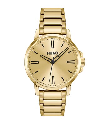 Montre HUGO SMOOTH Homme 1530420 Analogue Cadran MINERAL Or jaune Bracelet Acier Or jaune Etanchéité 3BAR