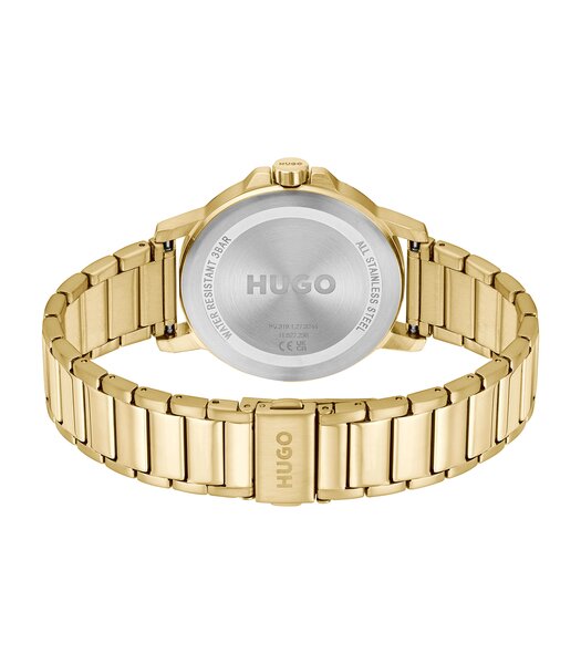 Montre HUGO SMOOTH Homme 1530420 Analogue Cadran MINERAL Or jaune Bracelet Acier Or jaune Etanchéité 3BAR