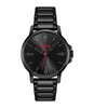 Montre HUGO SMOOTH Homme 1530421 Analogue Cadran MINERAL Noir Bracelet Acier Noir Etanchéité 3BAR